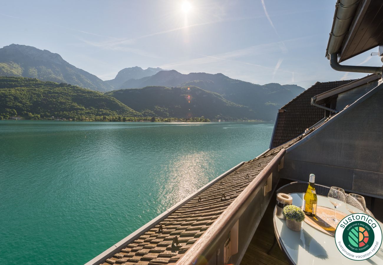 annecy lake, duingt, luxury, flat, holiday rental, annecy, vacation, lake view, mountain, hotel, snow, sun, private beach